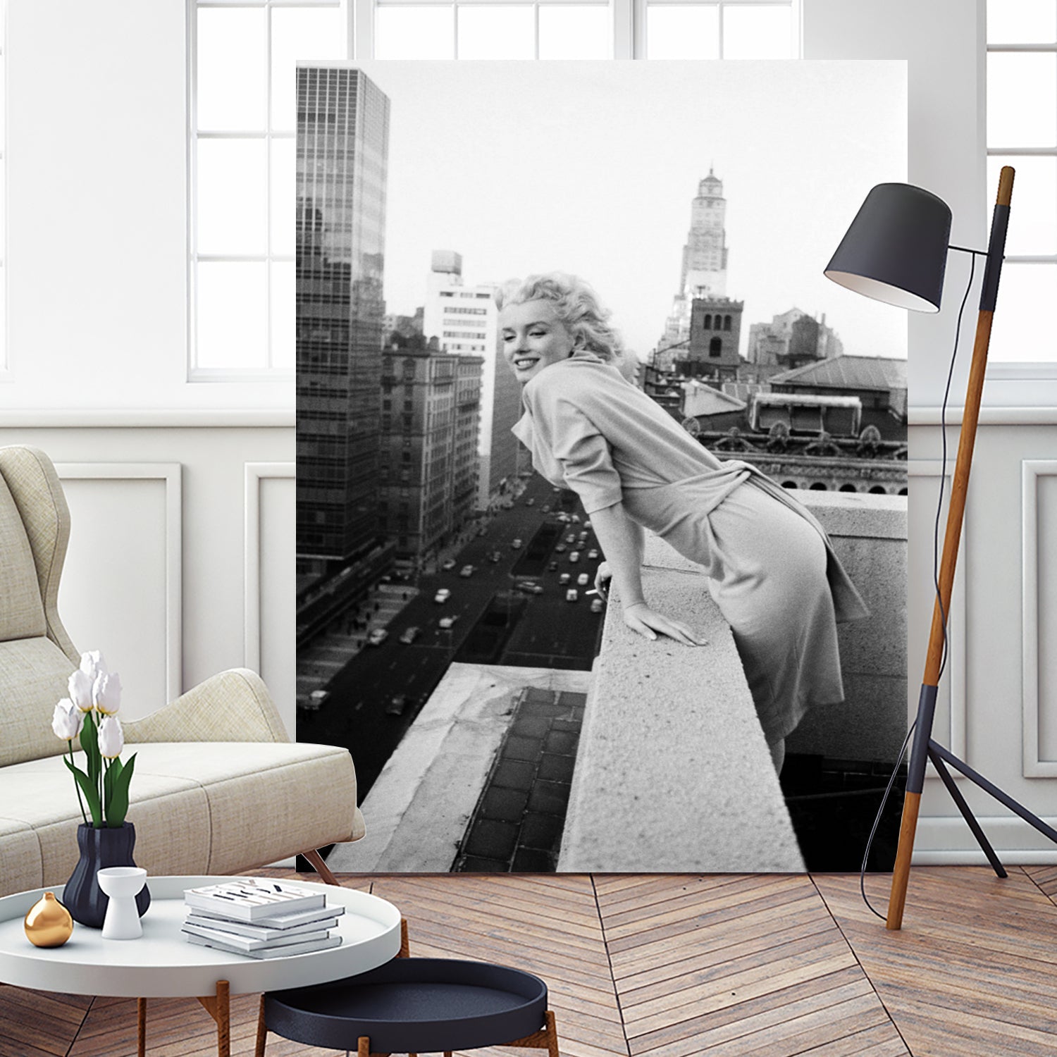 Marilyn on balcony