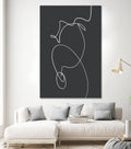 White Squiggle On A Dark Background