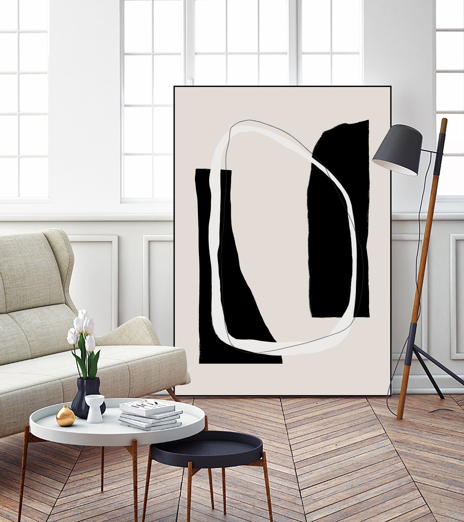 Monochrome Geometric Shapes