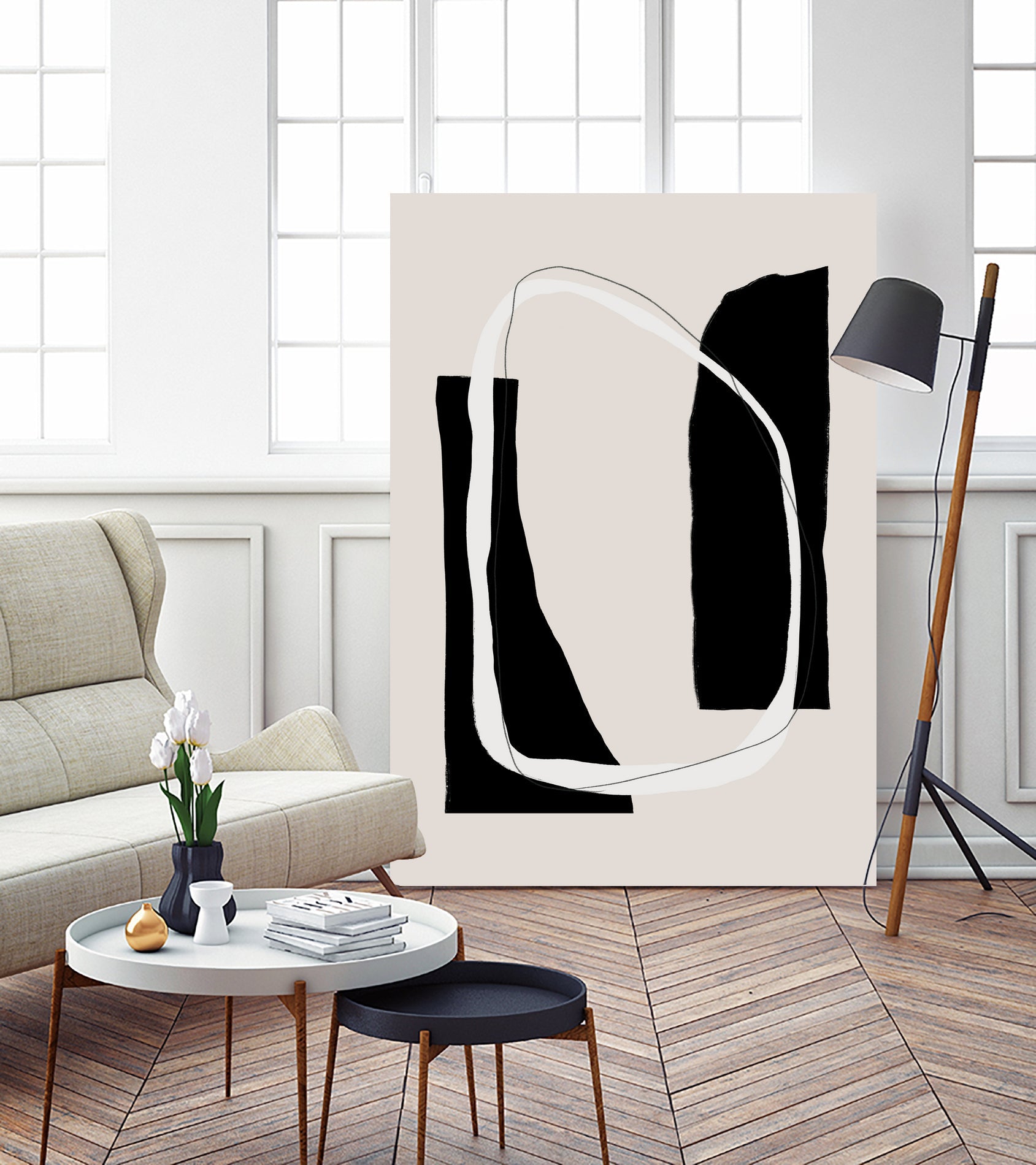 Monochrome Geometric Shapes