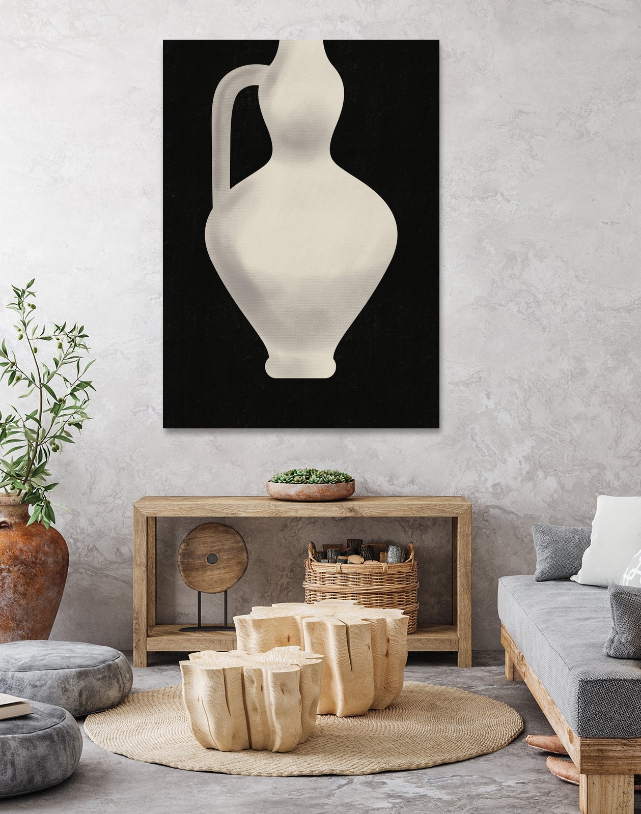 Vintage White Vase