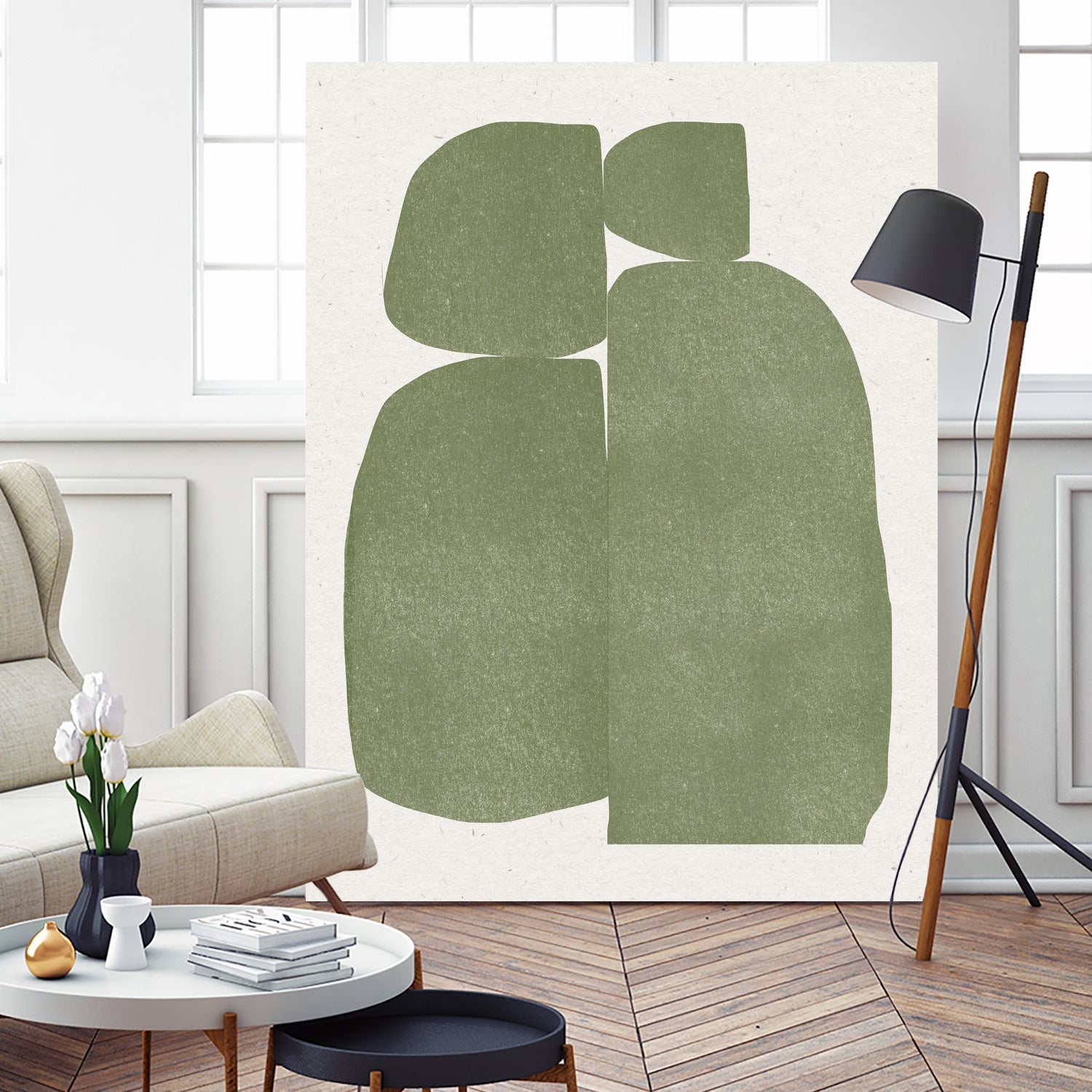 Green Stones Composition