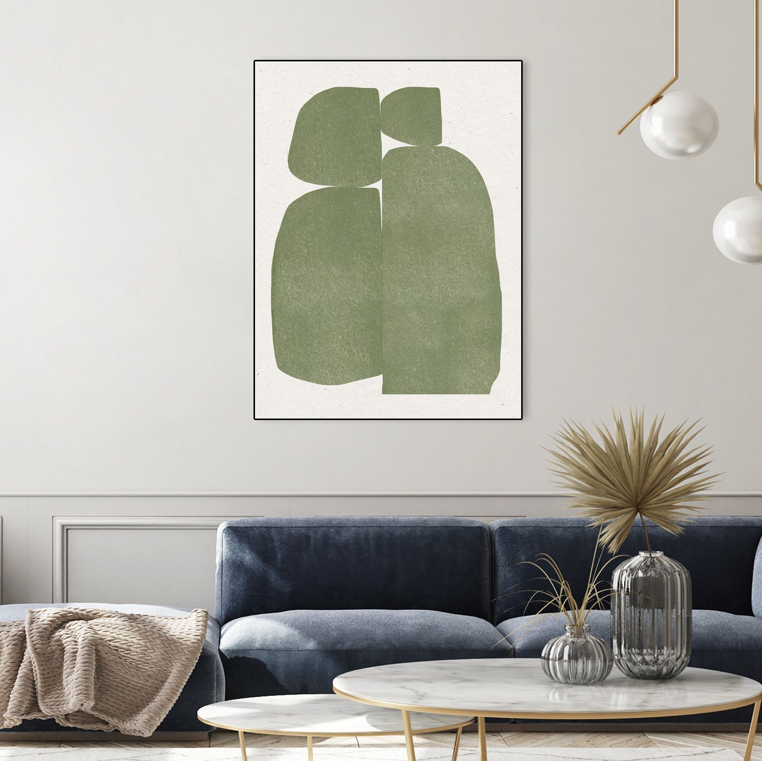 Green Stones Composition