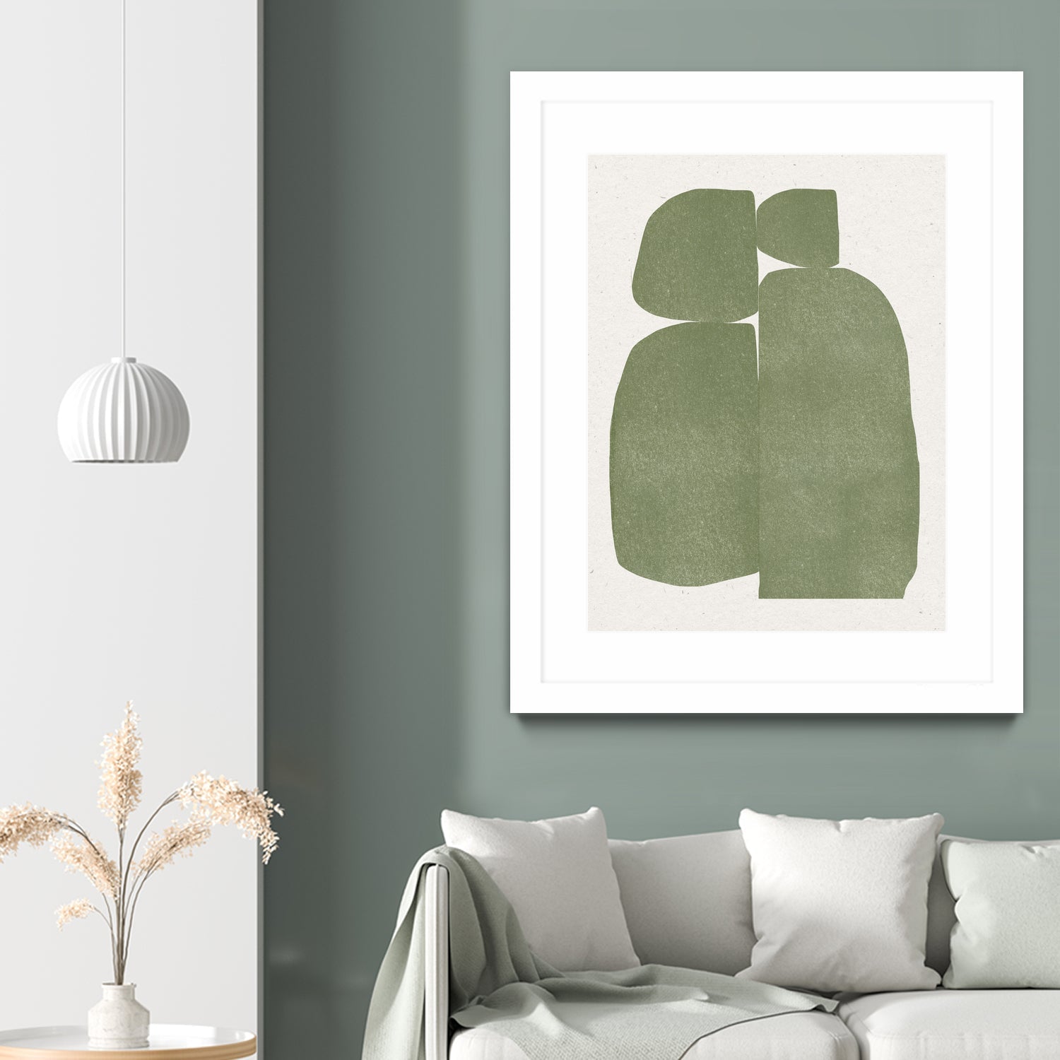Green Stones Composition