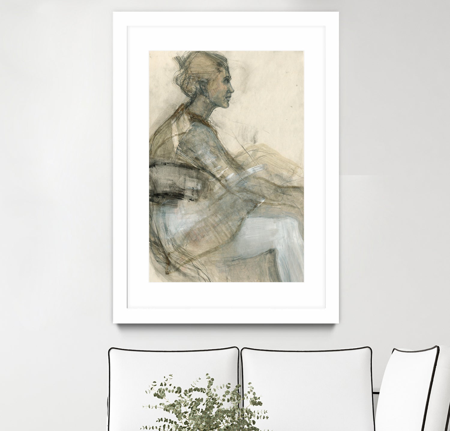 Sketch of a Woman Figure