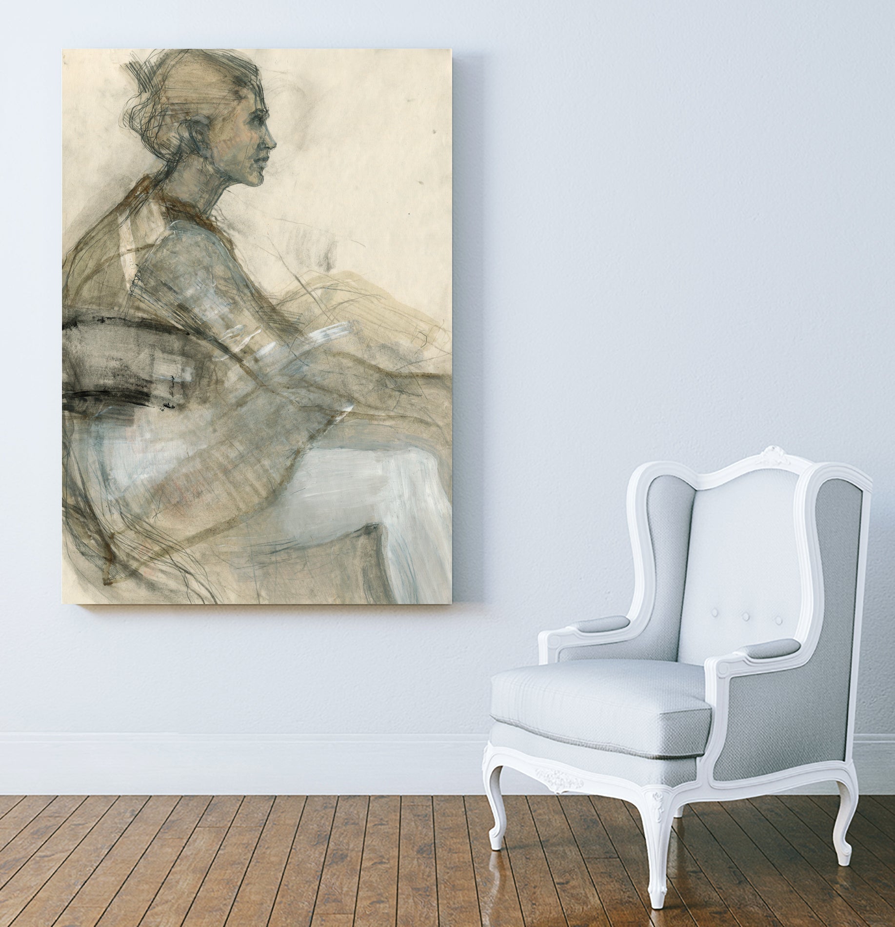 Sketch of a Woman Figure