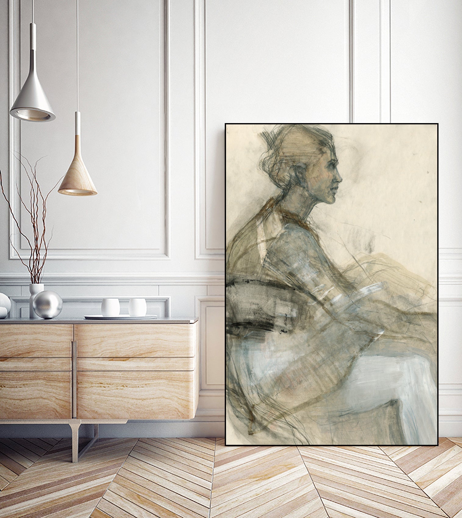Sketch of a Woman Figure