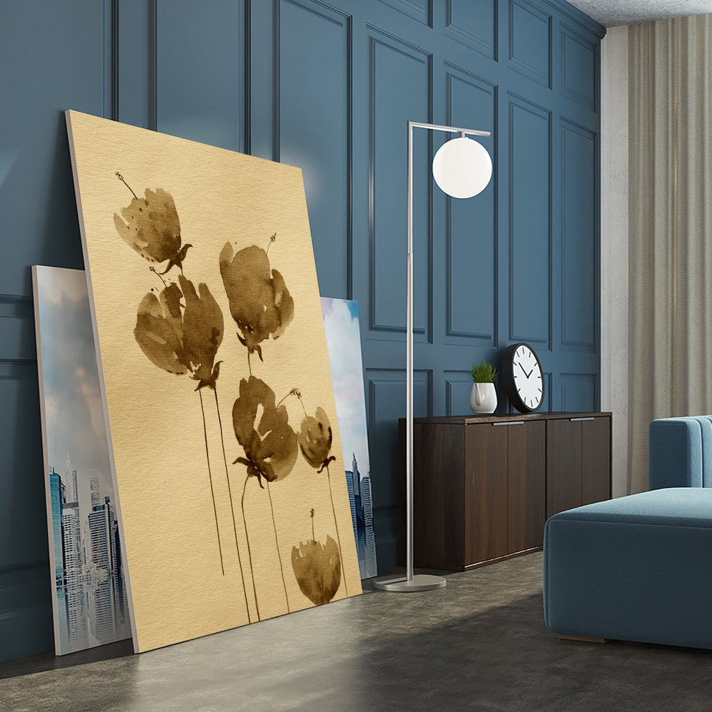 Poppies In Muted Sepia Tones