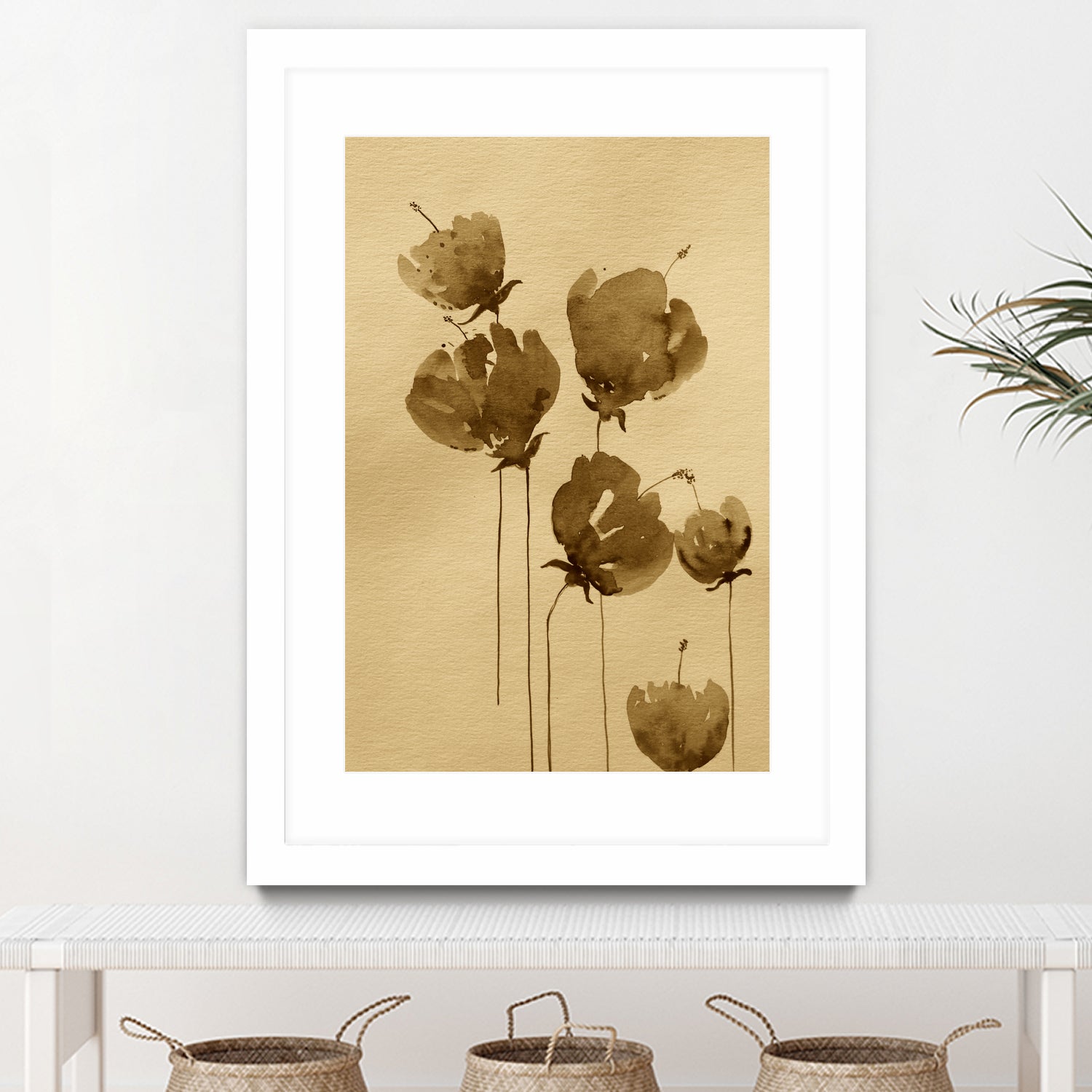 Poppies In Muted Sepia Tones