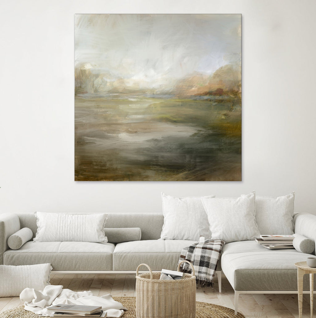 A Tranquil Misty Lake