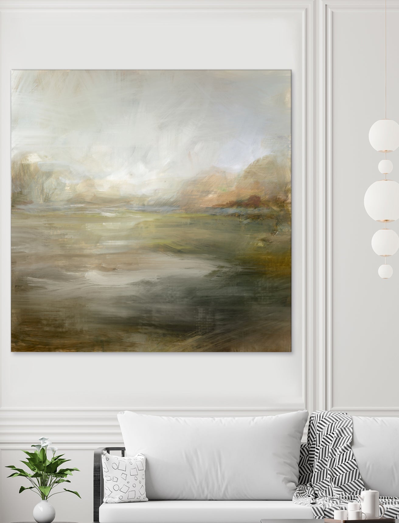 A Tranquil Misty Lake