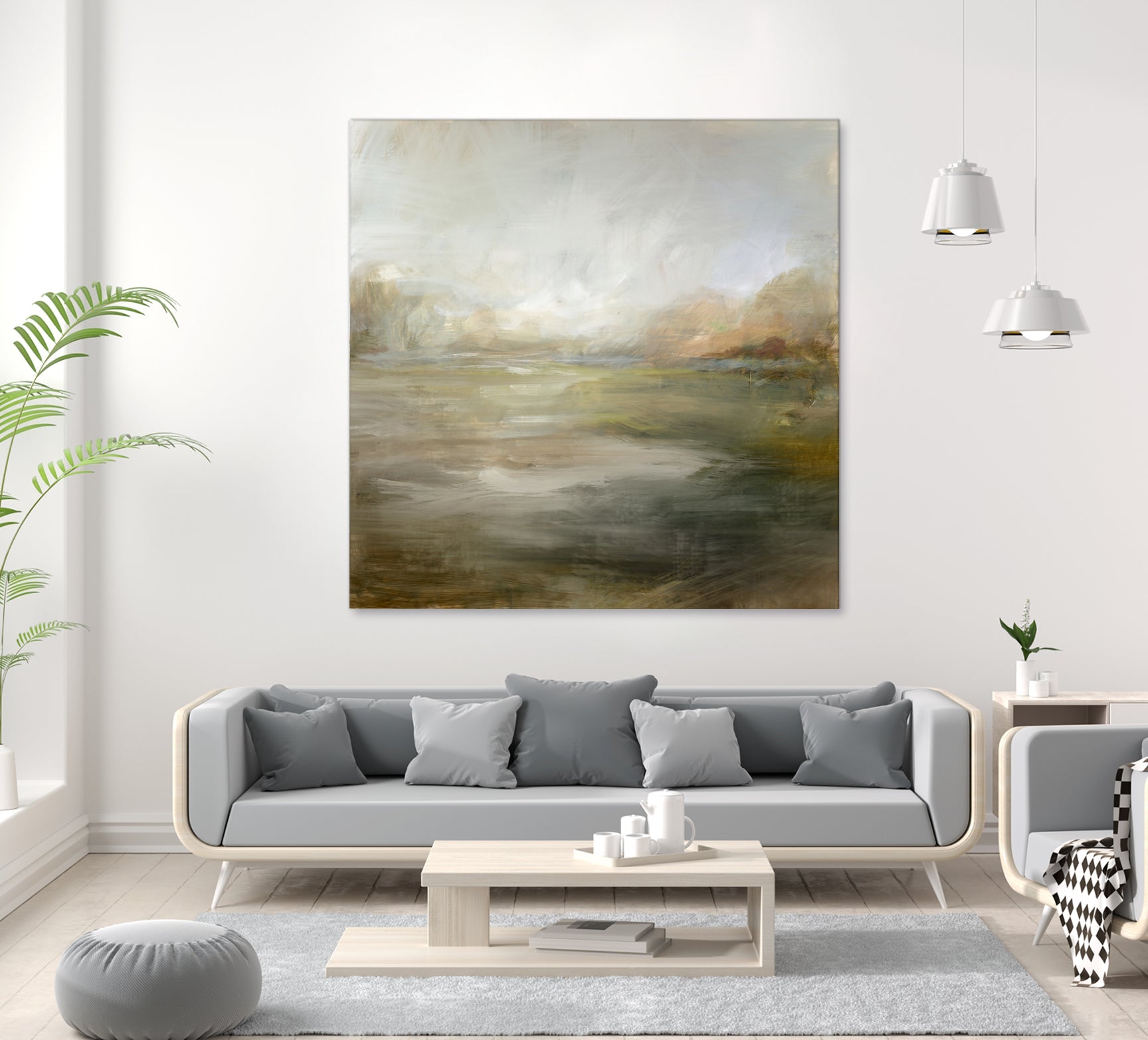 A Tranquil Misty Lake