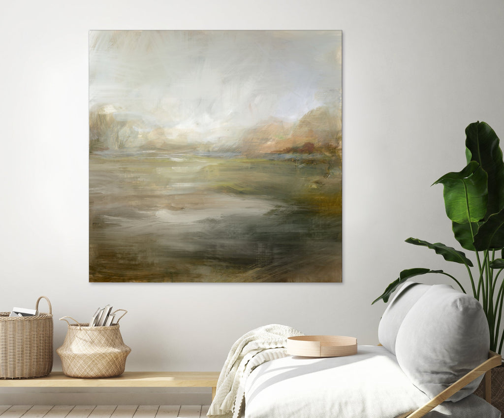A Tranquil Misty Lake