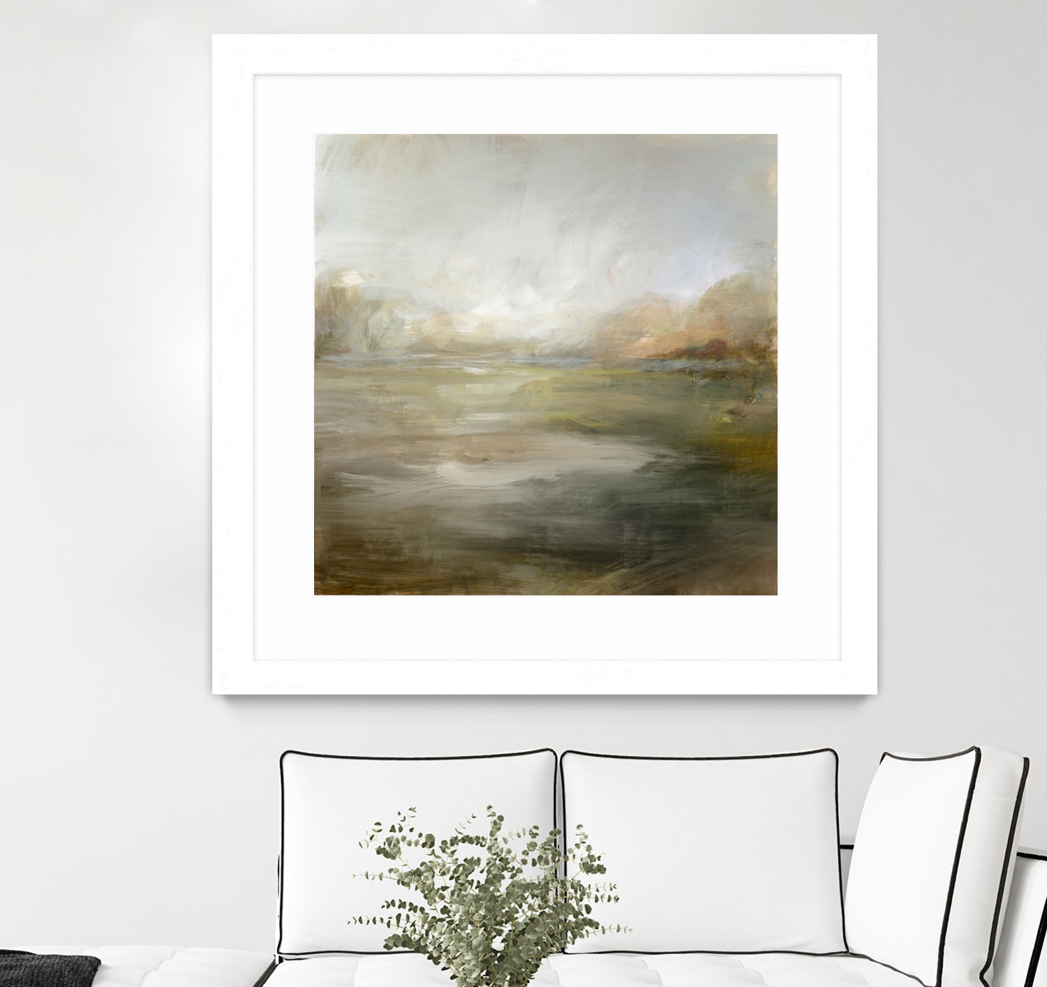 A Tranquil Misty Lake