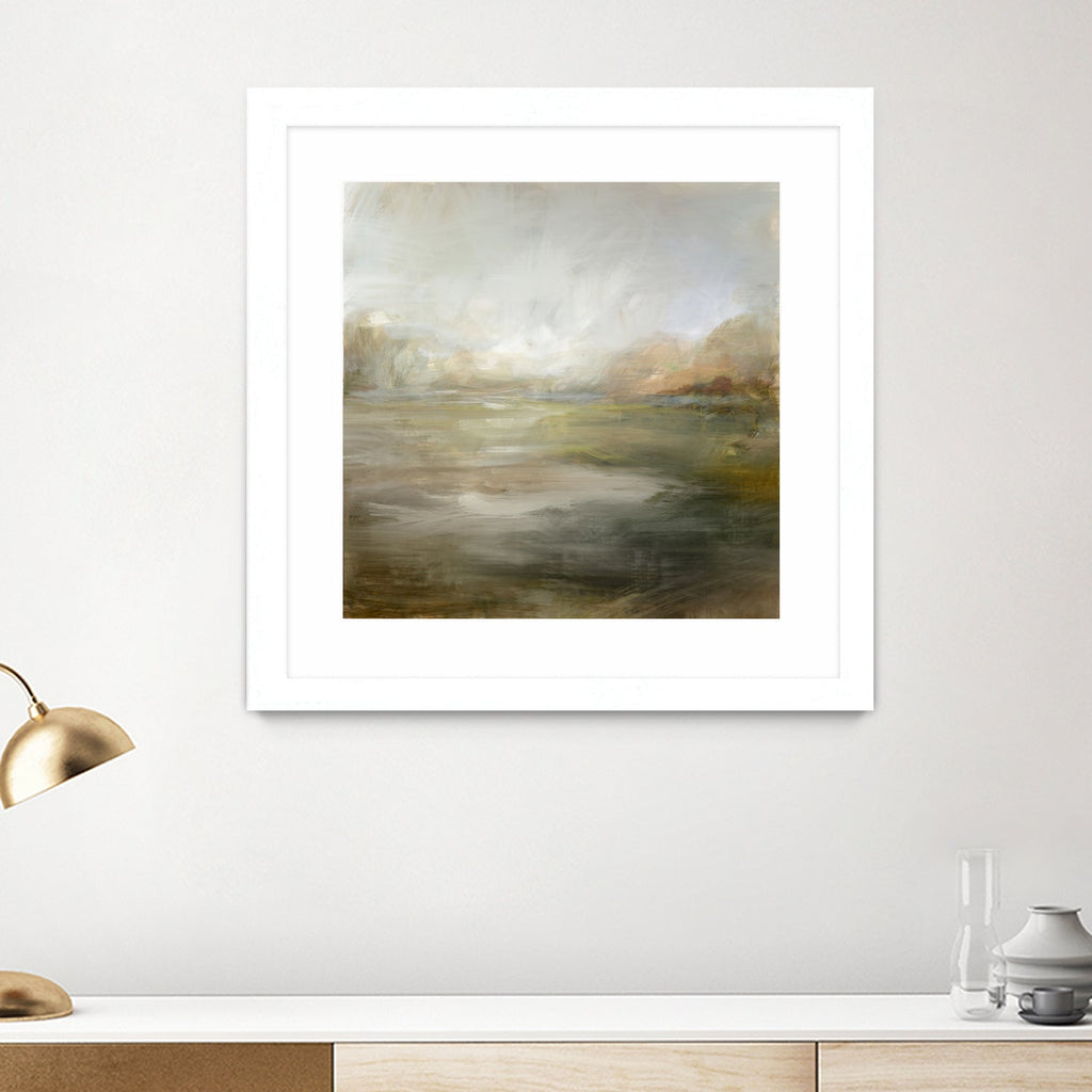 A Tranquil Misty Lake