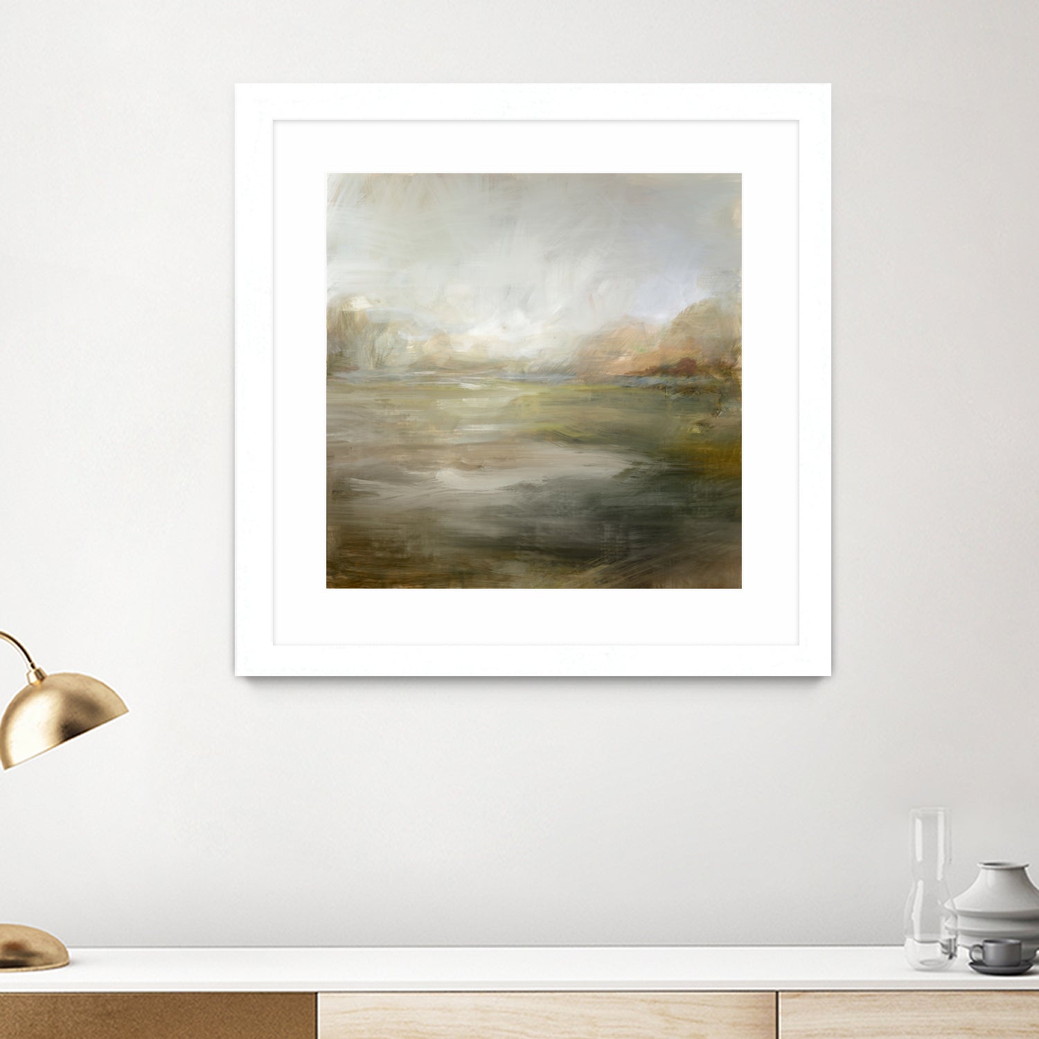 A Tranquil Misty Lake