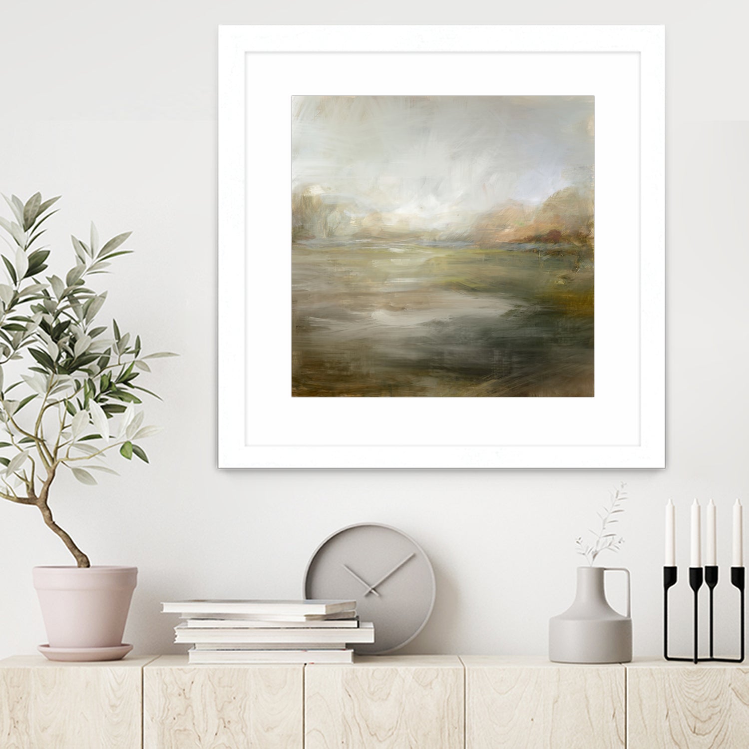 A Tranquil Misty Lake
