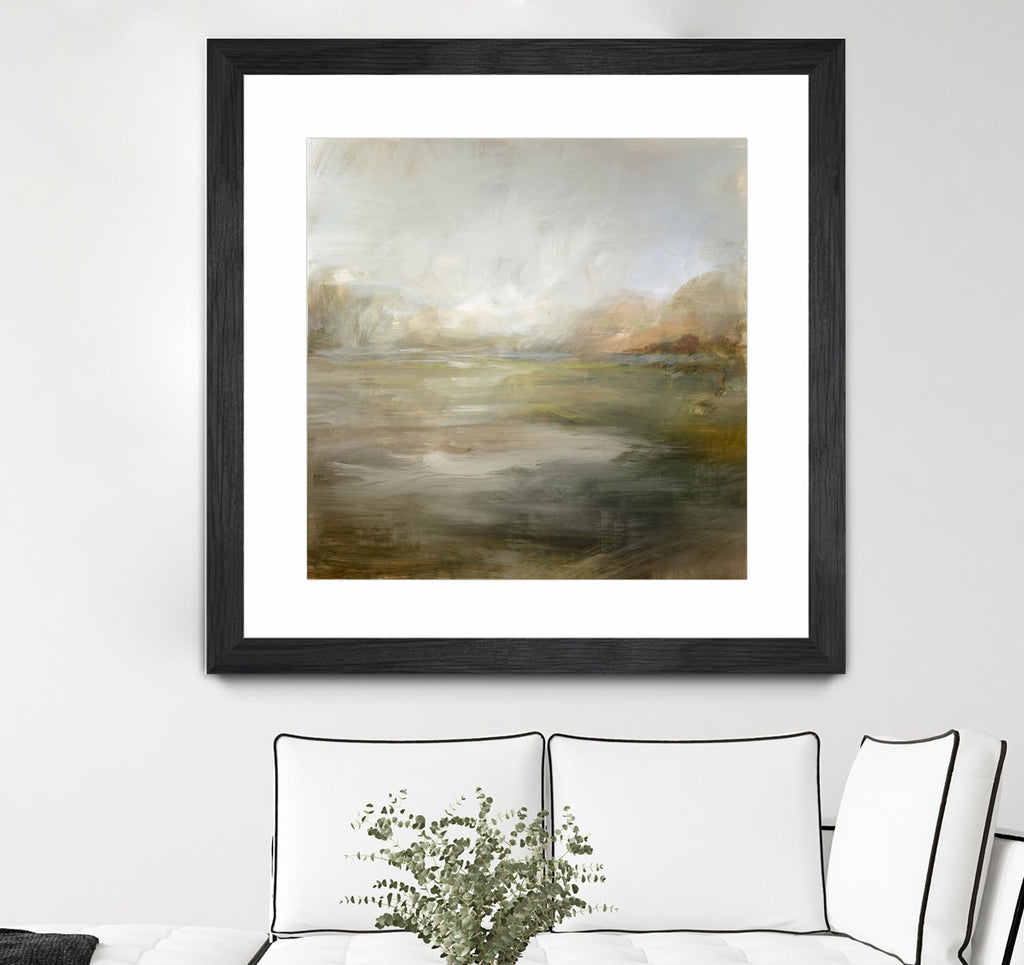 A Tranquil Misty Lake
