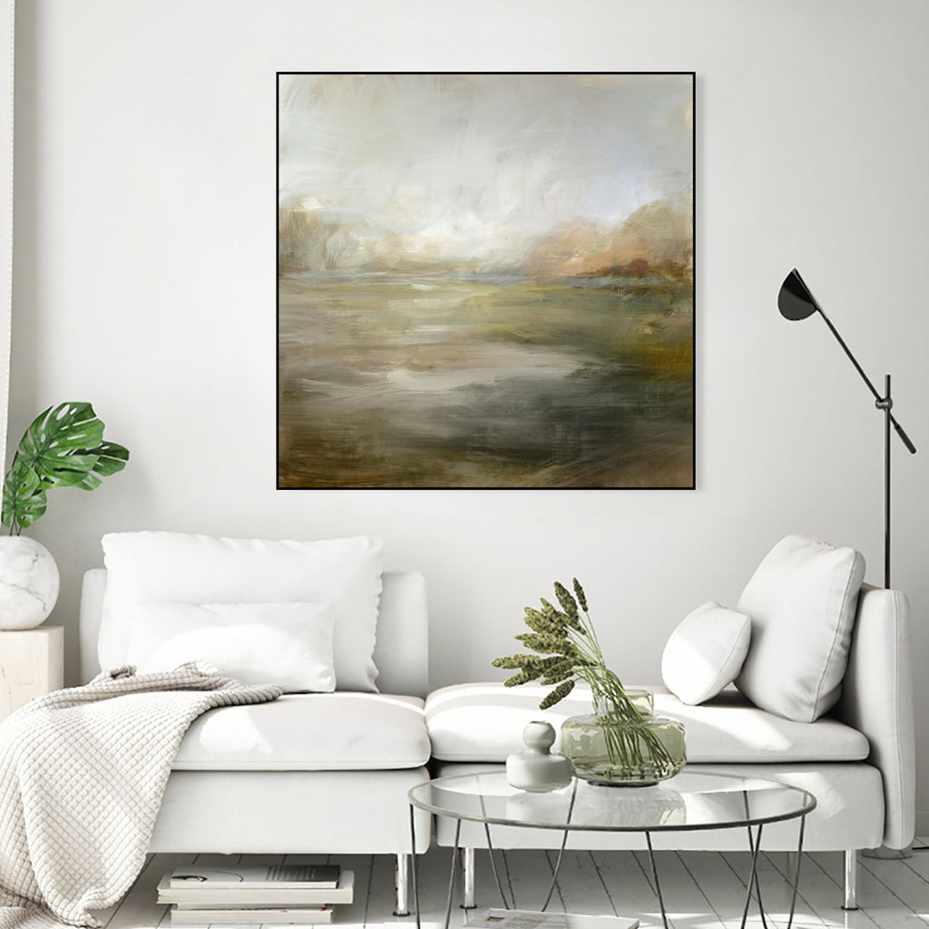 A Tranquil Misty Lake