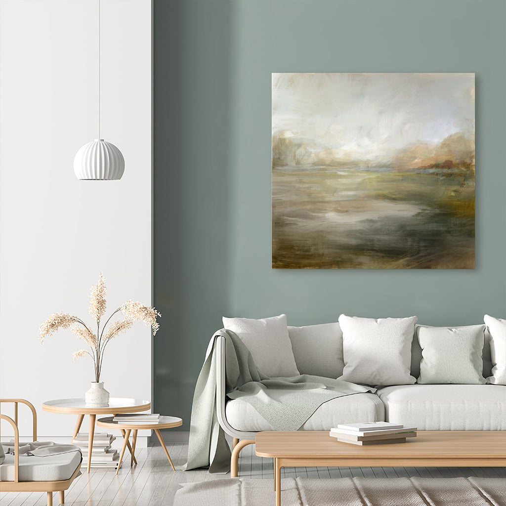 A Tranquil Misty Lake