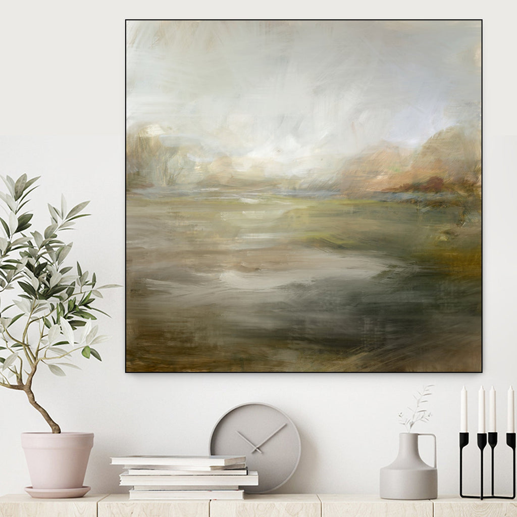 A Tranquil Misty Lake