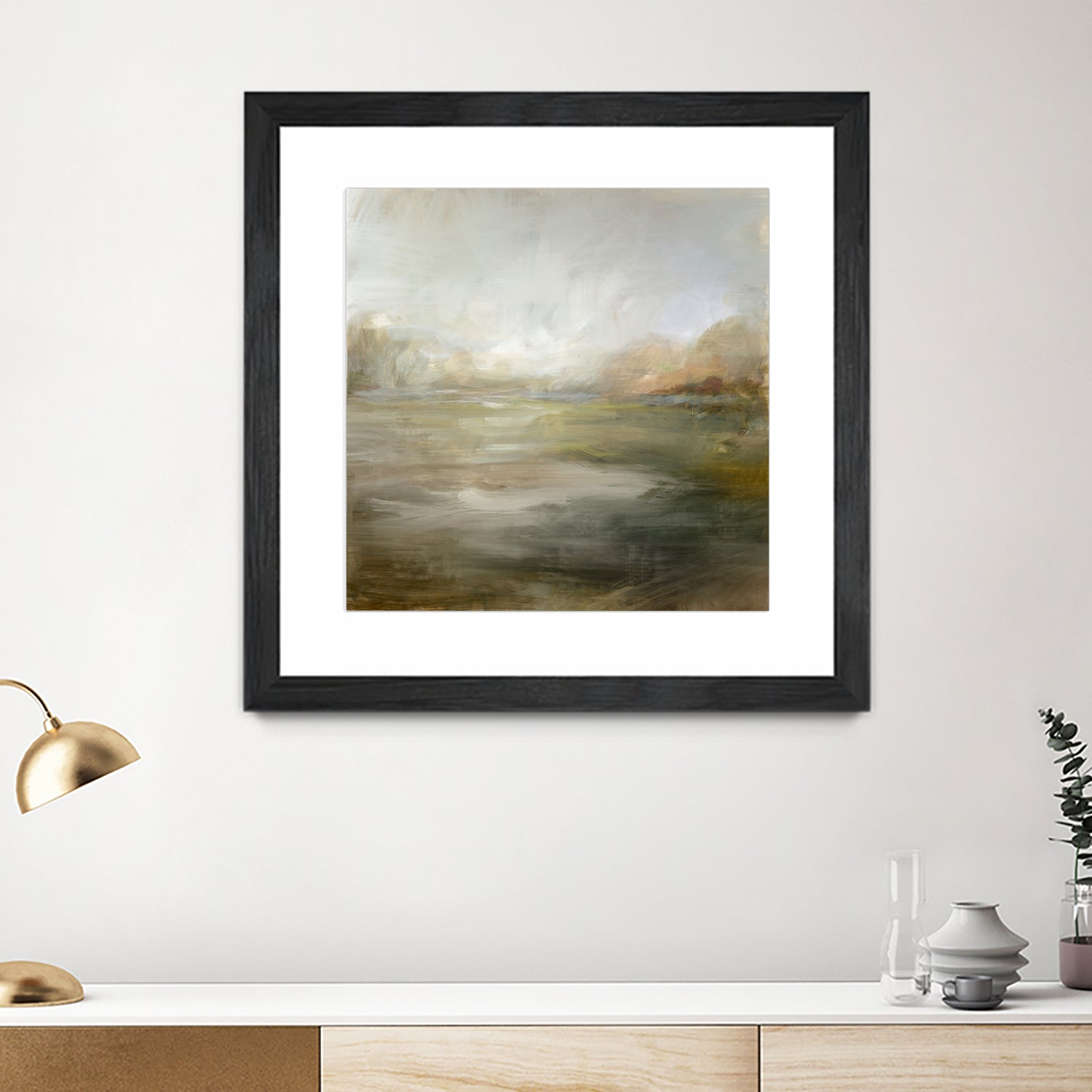 A Tranquil Misty Lake