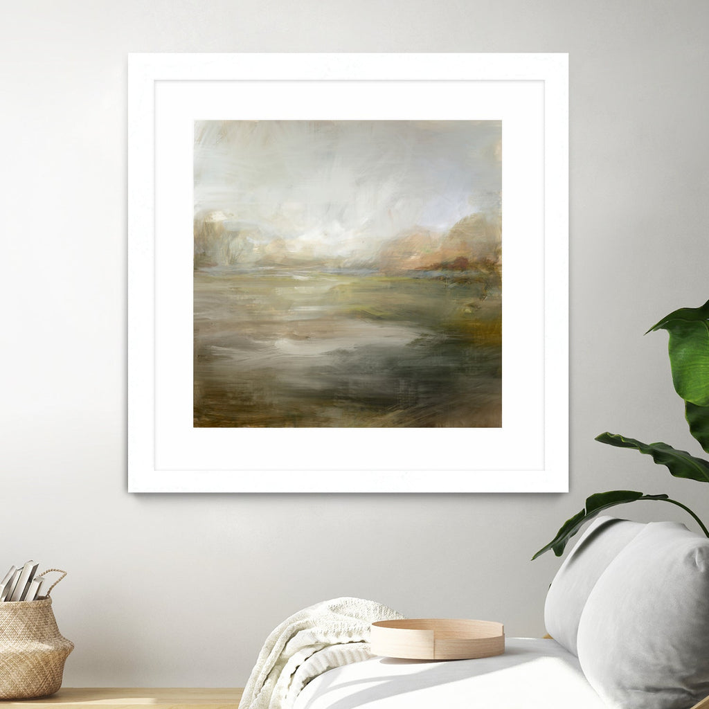 A Tranquil Misty Lake