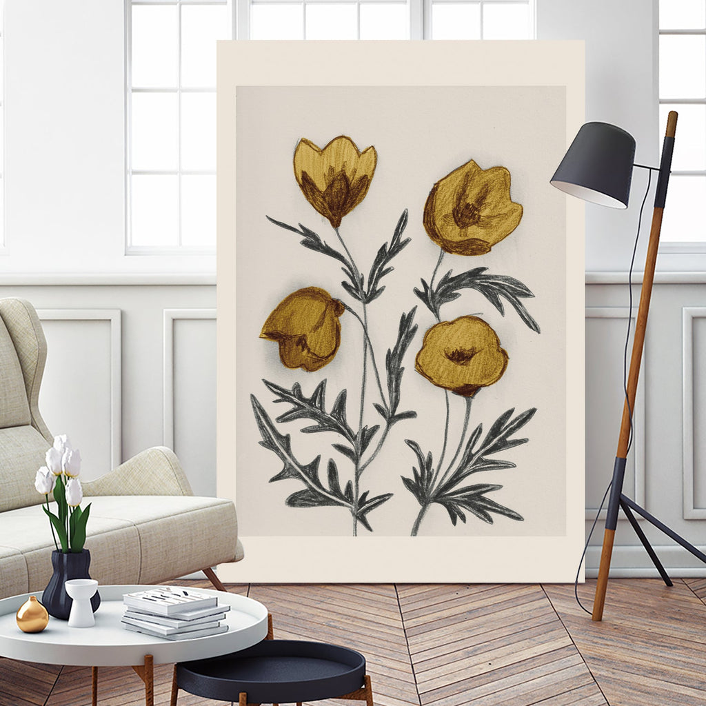 Charcoal Floral