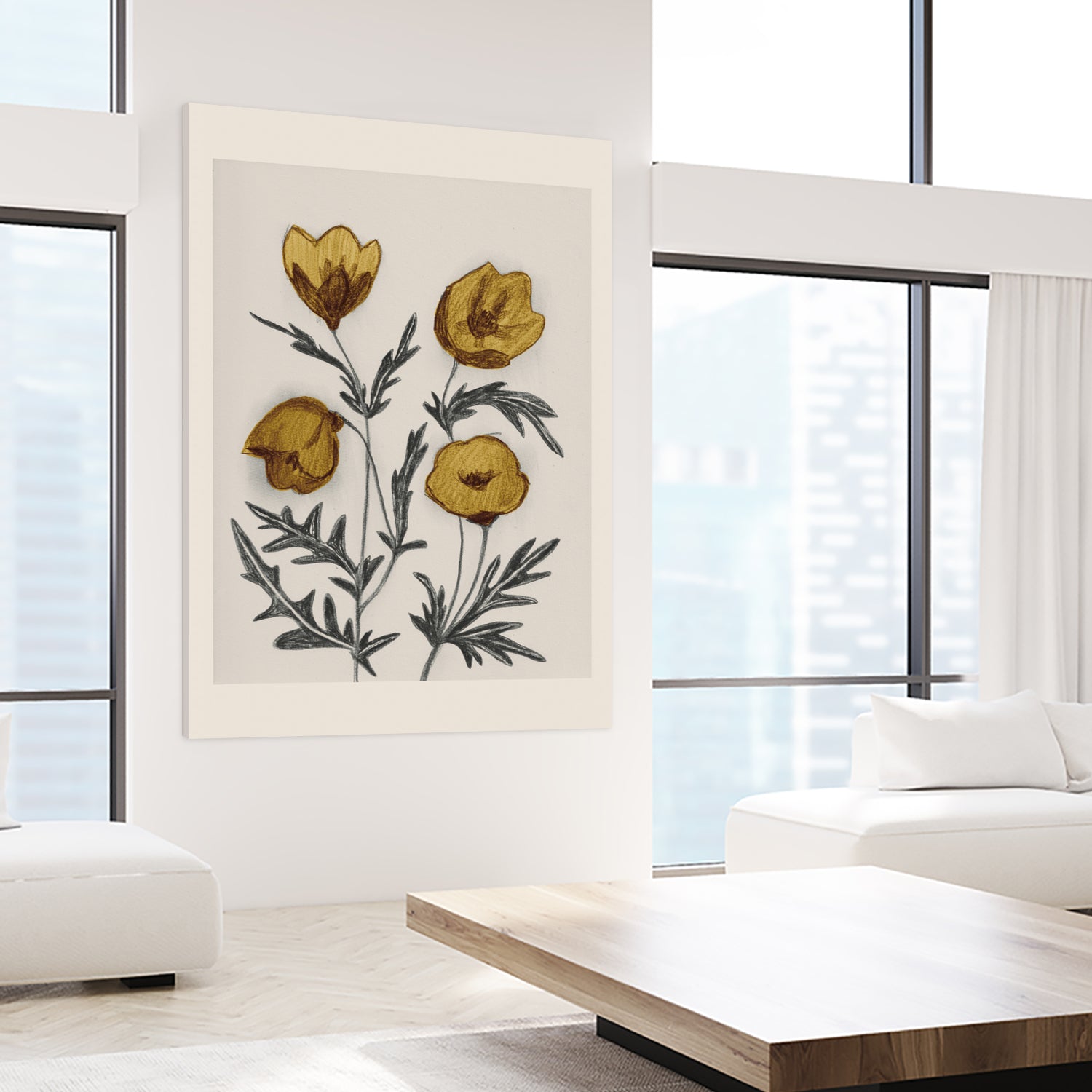 Charcoal Floral