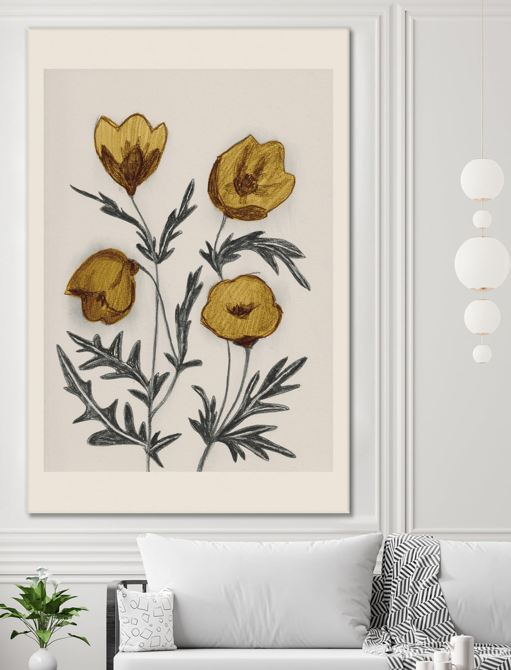 Charcoal Floral
