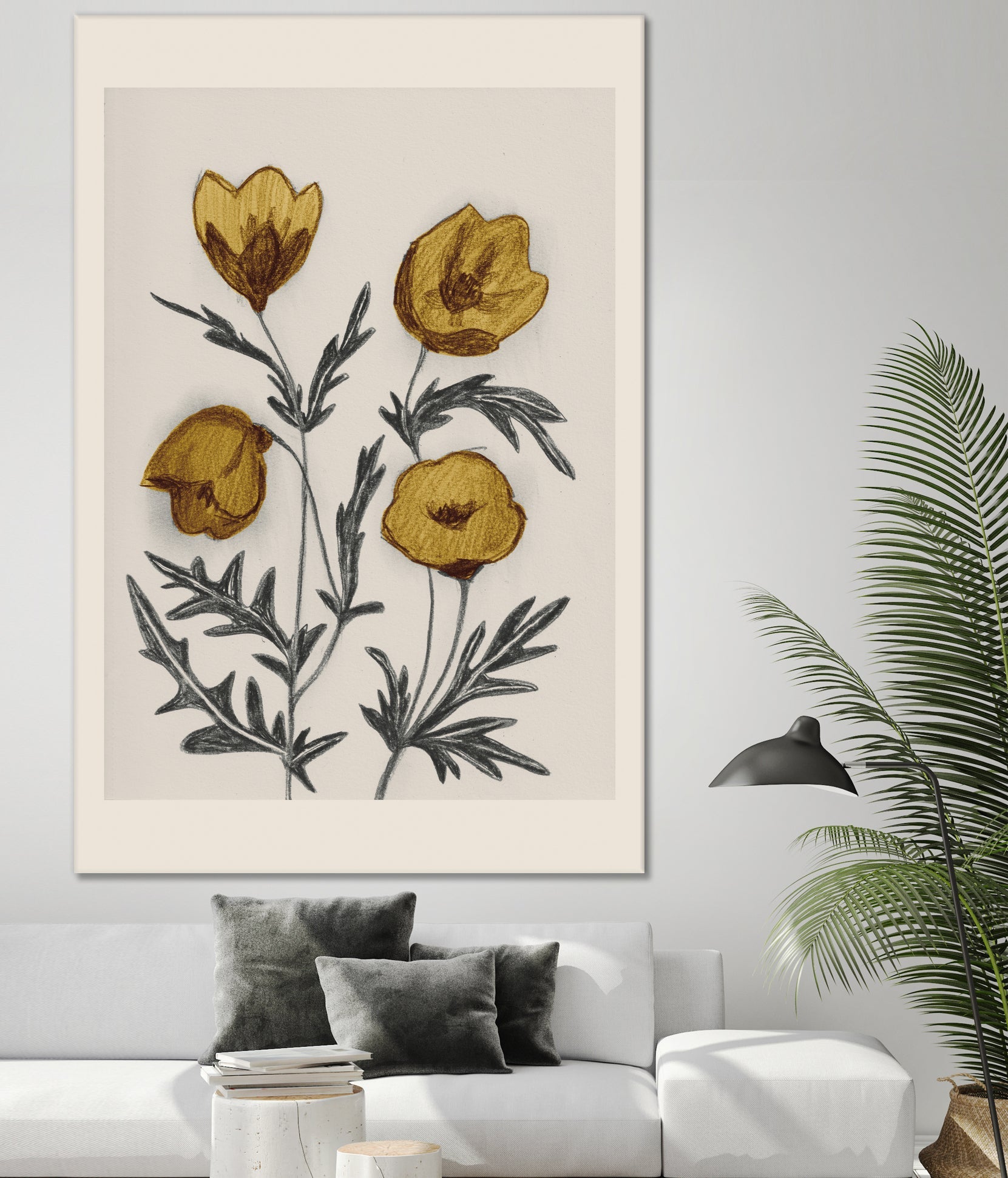 Charcoal Floral
