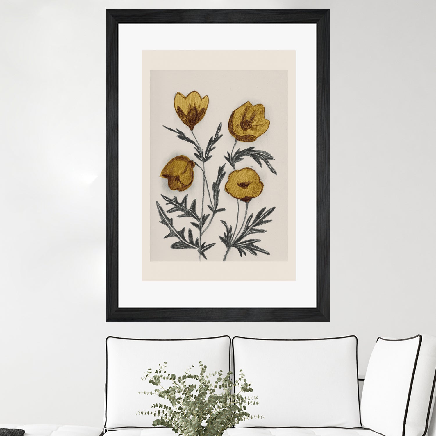 Charcoal Floral