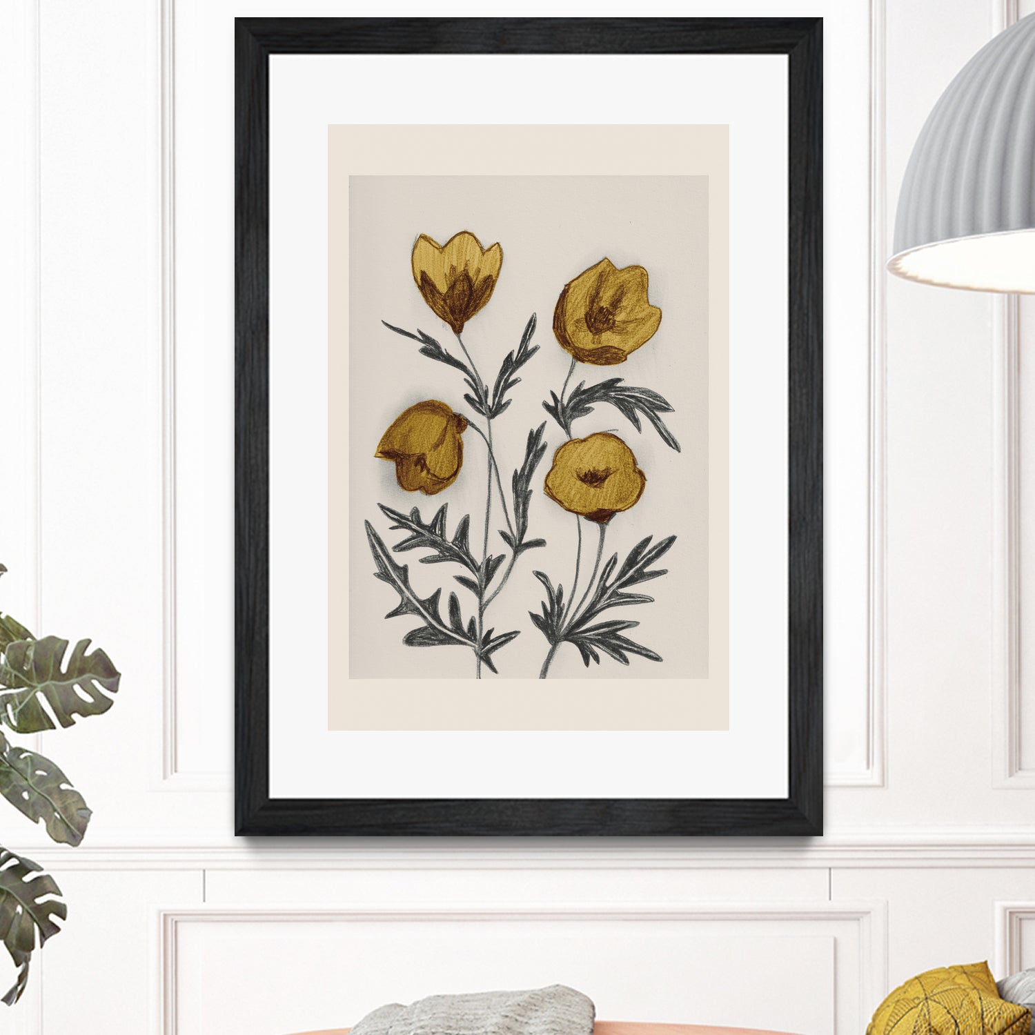 Charcoal Floral
