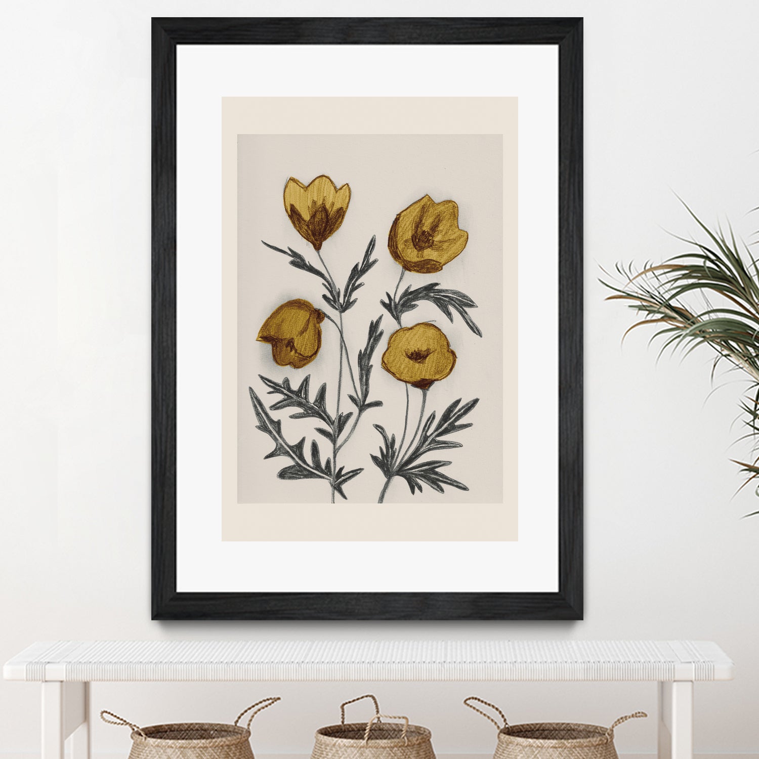 Charcoal Floral
