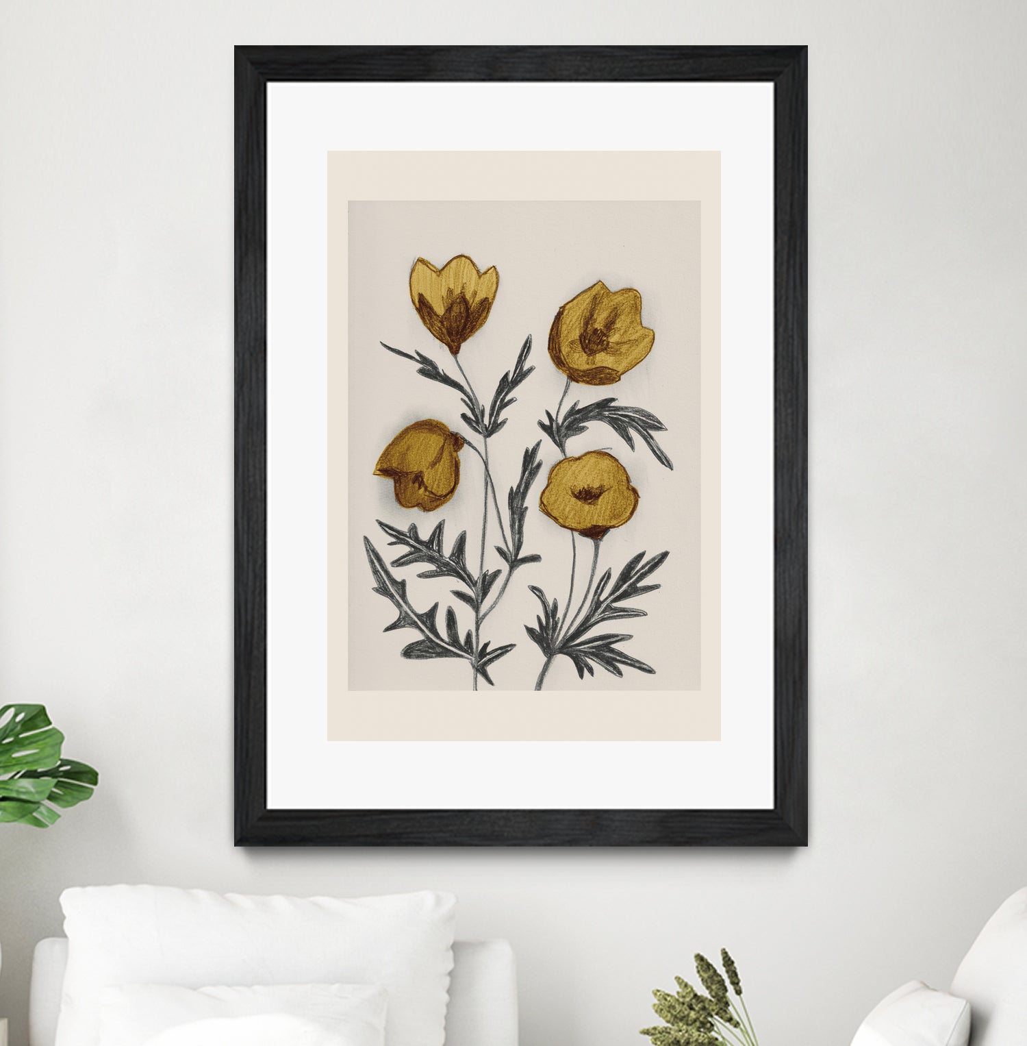 Charcoal Floral